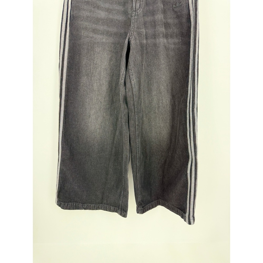 Adidas Y2K Pants Women Size 26/30‎ Black Originals Adicolor Denim Adilenium New - Picture 3 of 15